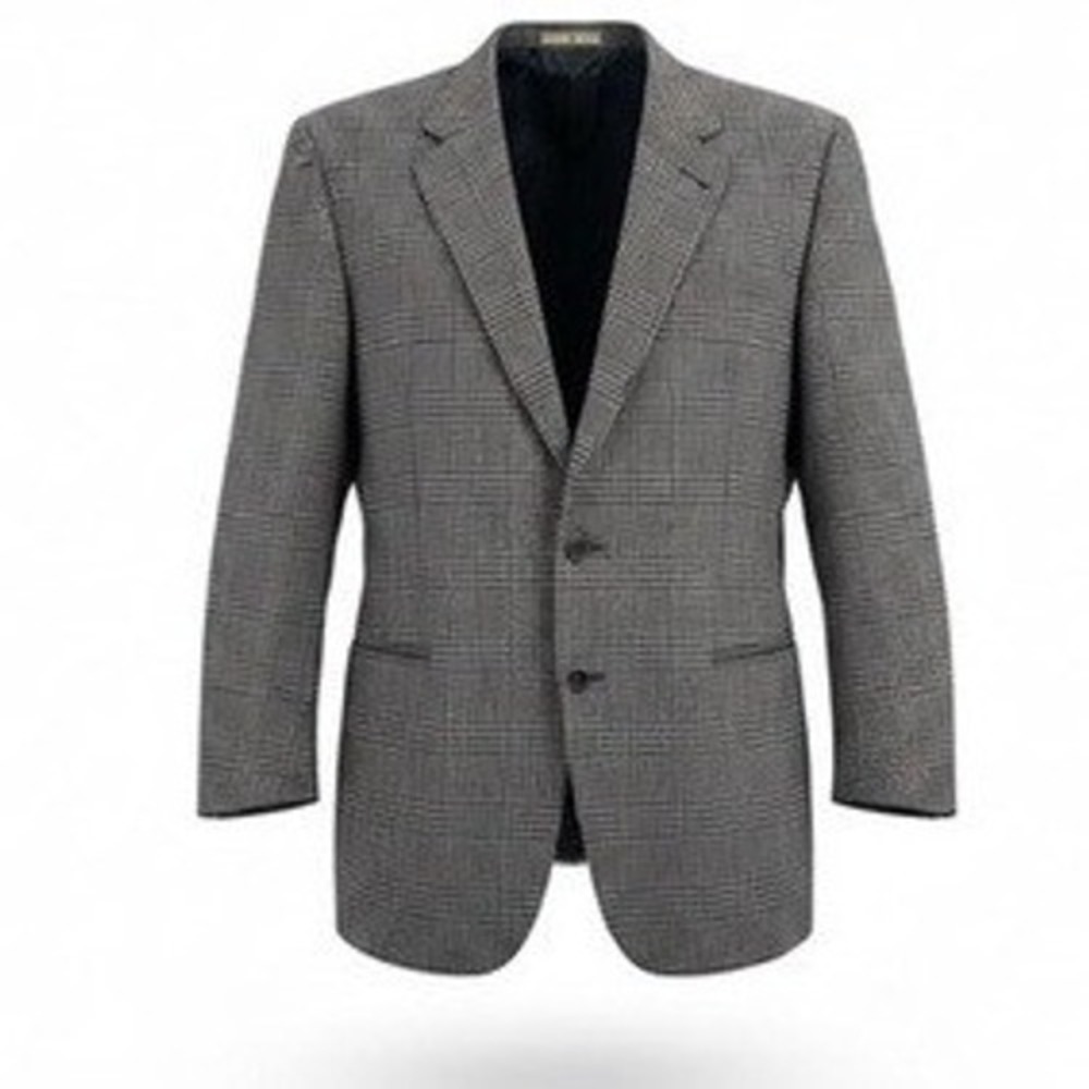 Joseph Abboud Mens 43 Long Sport Coat Blazer Brown Plaid Wool Nordstrom‎ FLAW